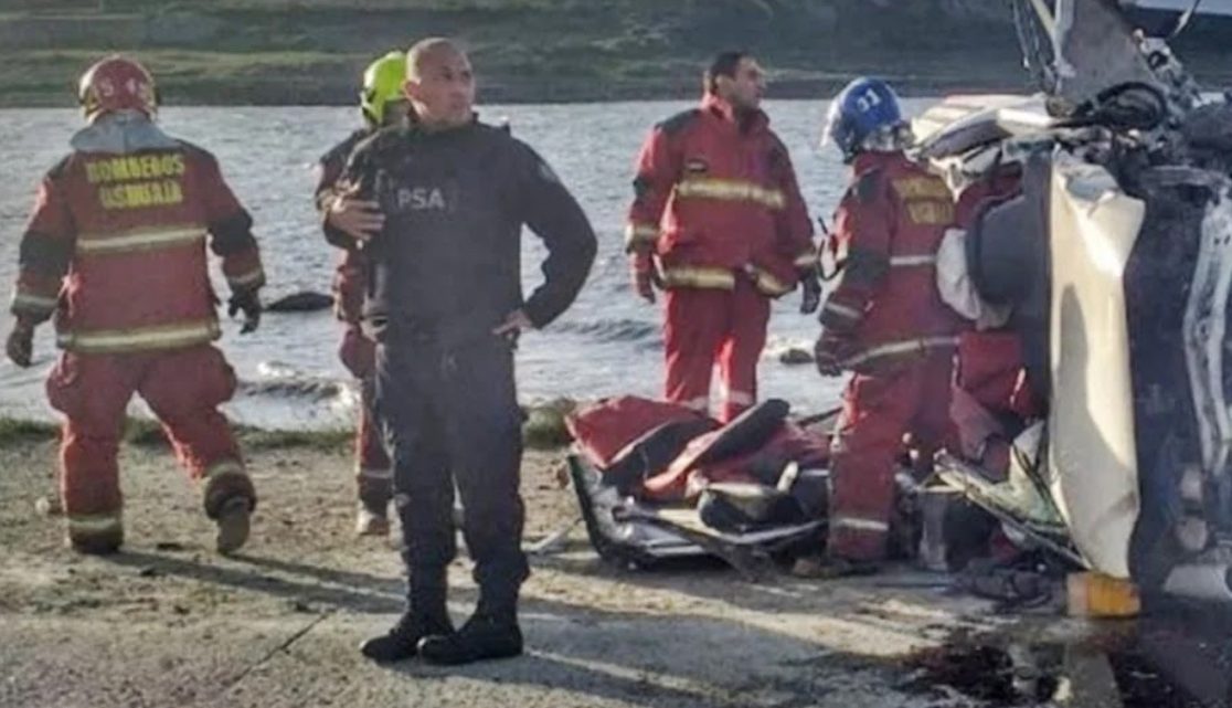 Vuelco en Ushuaia, un muerto Vuelco en Ushuaia, un muerto