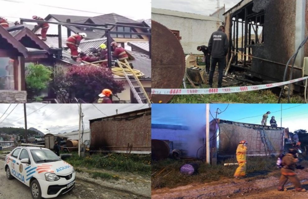 Dos incendios en Ushuaia, uno de ellos intencional Dos incendios en Ushuaia, uno de ellos intencional