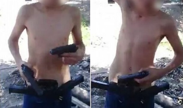 Se escapó el nene que grabó un video con armas en sus manos Se escapó el nene que grabó un video con armas en sus manos