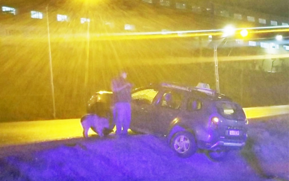Un despistado y dos conductores demorados en Ushuaia Un despistado y dos conductores demorados en Ushuaia