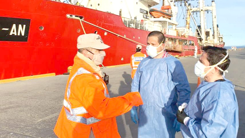 Otra vez el buque “Tai An” regresó al puerto con tripulación con COVID Otra vez el buque “Tai An” regresó al puerto con tripulación con COVID