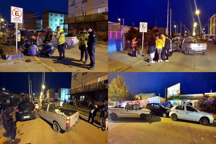 Joven conductor impacto contra dos vehiculos estacionados Joven conductor impacto contra dos vehiculos estacionados