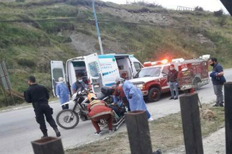 Motociclista lesionado en avenida Alem de Ushuaia Motociclista lesionado en avenida Alem de Ushuaia
