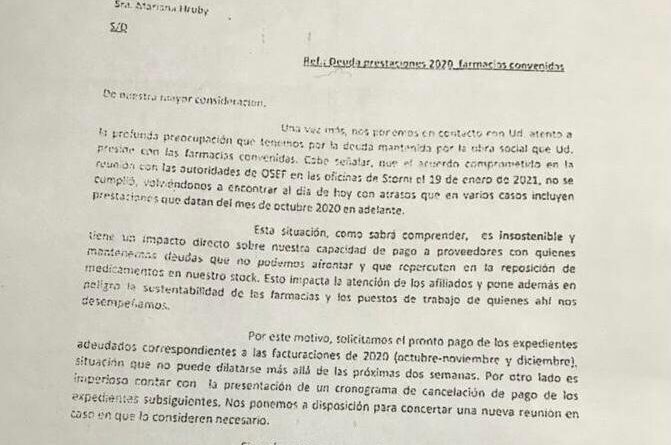 Falta de pago: Farmacias de Ushuaia suspende atención a la OSEF Falta de pago: Farmacias de Ushuaia suspende atención a la OSEF