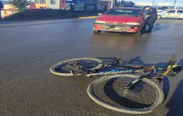 Ciclista atropellada y vehiculo incautado en Ushuaia