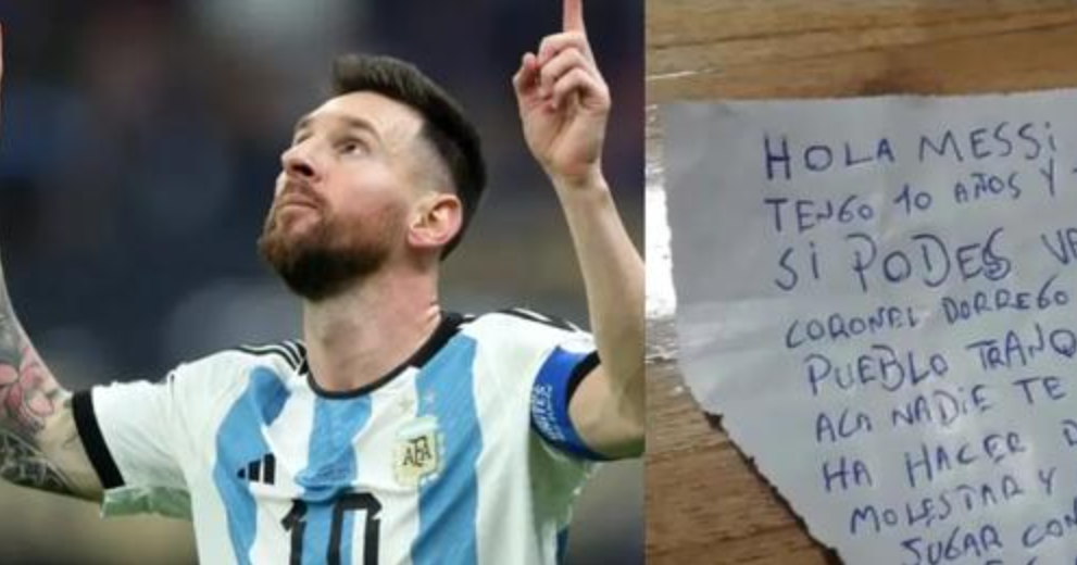 La emotiva carta de un nene de 10 años a Messi tras las amenazas en Rosario: “Acá nadie te va a hacer daño”